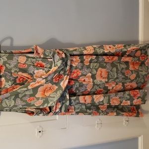 Land's End cotton blend wrap dress